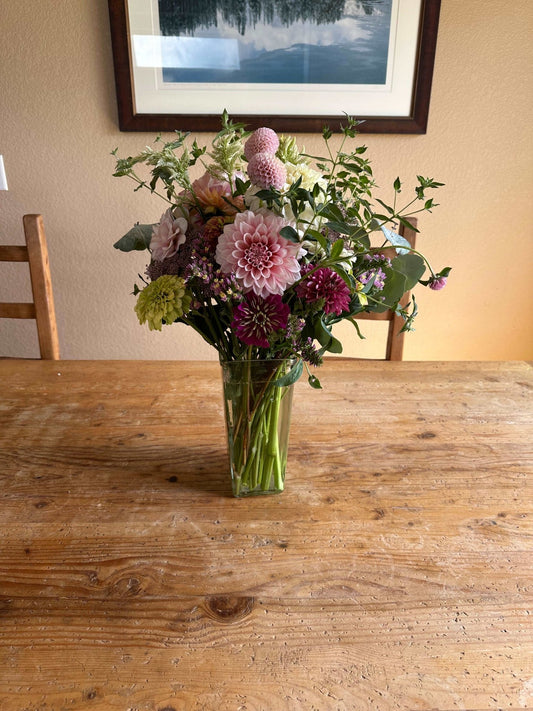 4 week mixed flower bouquet subscription (August - September) - Pedaling Petals