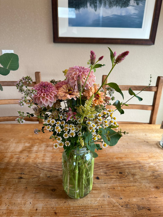 Zinnia bouquets