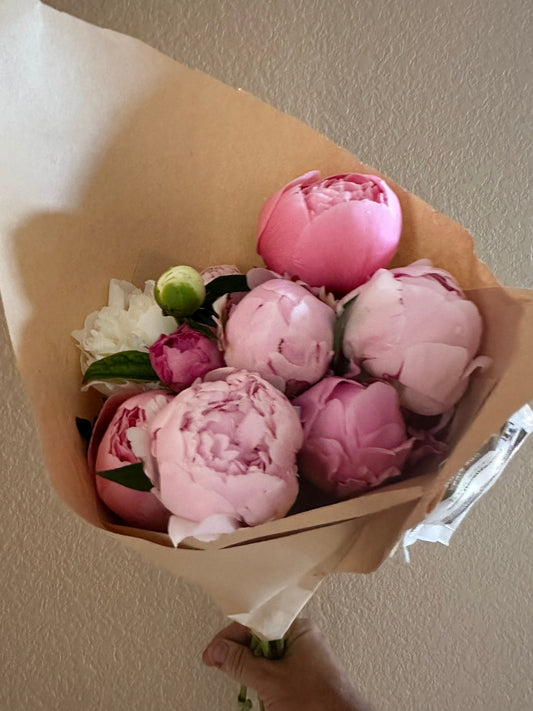 Peony flower bunch - Pedaling Petals