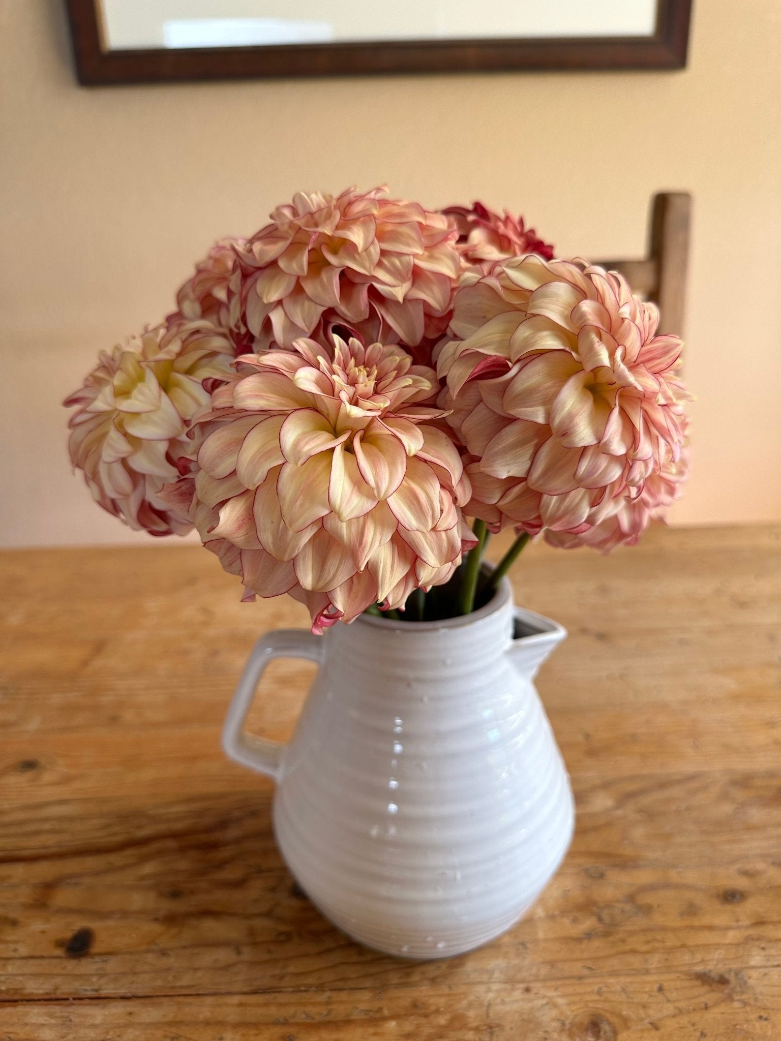 Romantic and elegant dahlia wedding flowers - Pedaling Petals